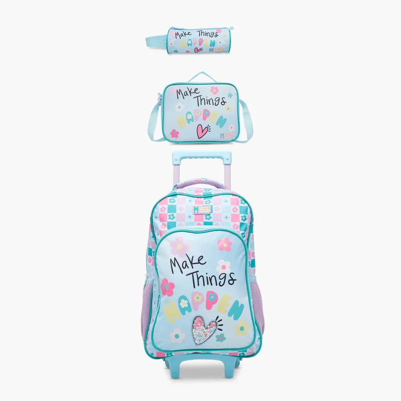 Must Trolley-Hearts-16In-Set Of 3-Age 5-8 (Polyester) Blue \ 43X30X13